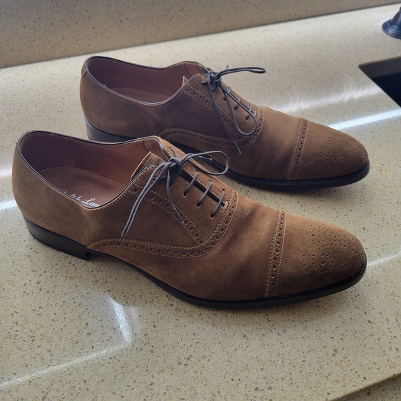 Ralph Lauren Purple Label Denver Suede Cap Toe Shoe - Picture 2 of 7